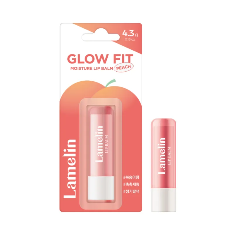 LAMELIN Nawilżający Balsam Do Ust Glow Fit – Brzoskwinia