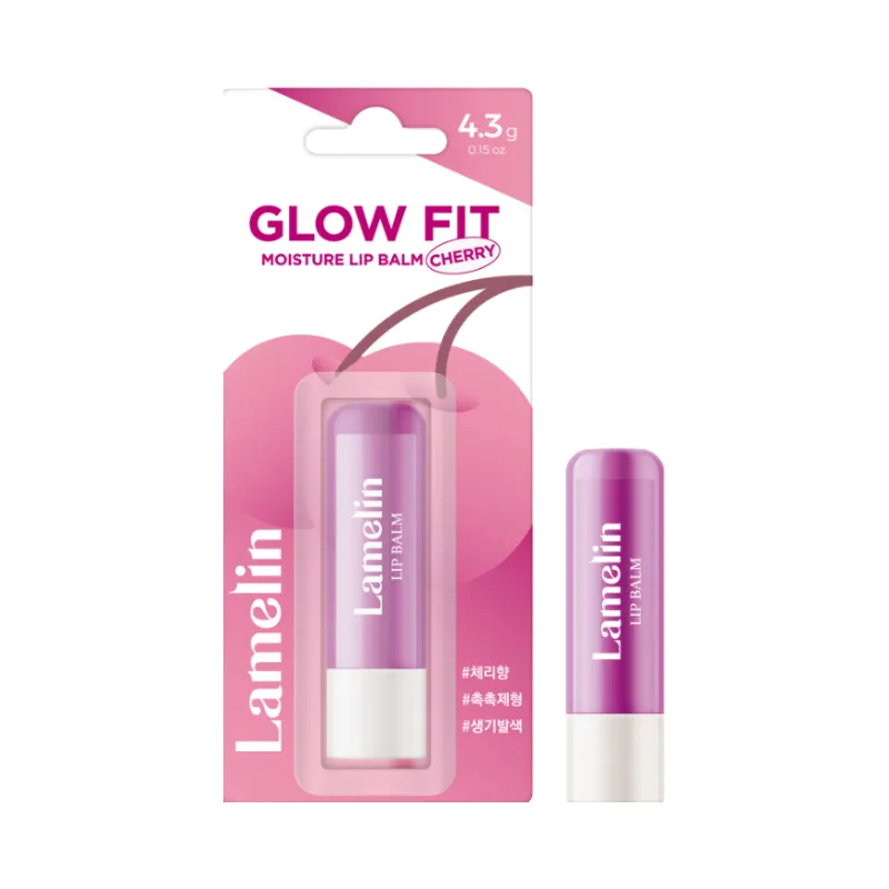 LAMELIN Nawilżający Balsam Do Ust Glow Fit – Wiśnia